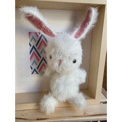 Déco Chambre "Lapy le Lapin" | Doudou Crochet & Cadre Bois | Mavanya