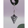 Boucle d'Oreille Diamant noir | Bijou Géométrique Minimaliste