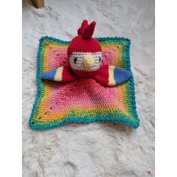 Doudou Plat Perroquet "Paco" Crochet Ricorumi | mavanya.ch