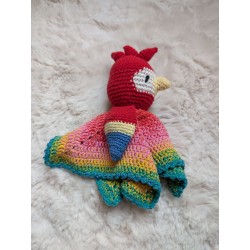 Doudou Plat Perroquet "Paco" Crochet Ricorumi | mavanya.ch