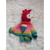 Doudou Plat Perroquet "Paco" Crochet Ricorumi | mavanya.ch