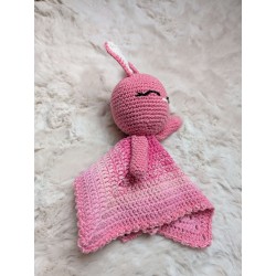 Doudou Plat Lapin "Pâquerette" Crochet Ricorumi | mavanya.ch