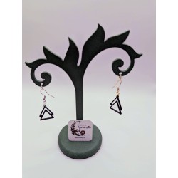 Boucle d'Oreille "Jeu de triangles"