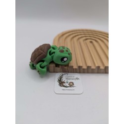 Figurine Articulée Tortue "Tito" Vert et Marron | mavanya.ch