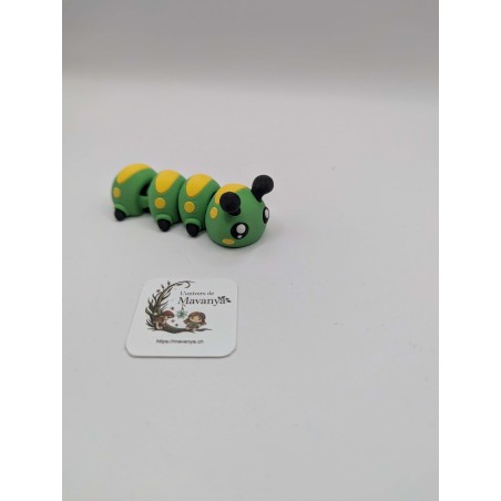 Figurine Articulée Chenille "Chloé" Aimantée | mavanya.ch