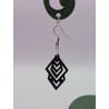 Boucle d'Oreille "Carats noirs" | Géométrique Tribal-Chic & Art Déco Noir